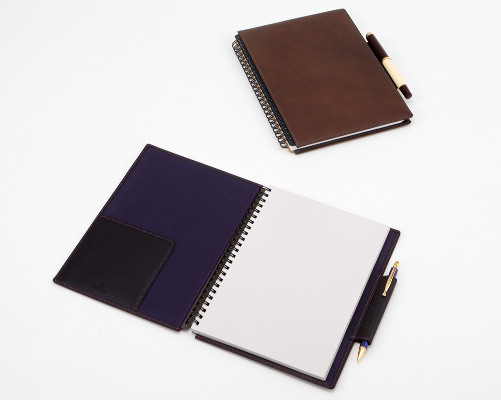 ダークヌメ リングノートカバー A5 9136 ダイアリーカバー Ashford