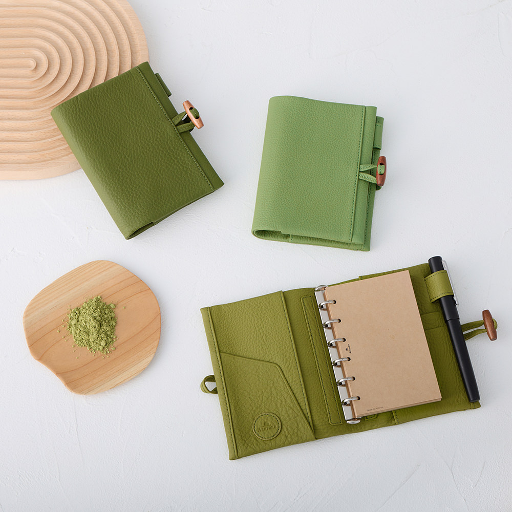 抹茶 MINI6 13mm ﾄｸﾞﾙ留め[1301] システム手帳商品一覧 ASHFORD